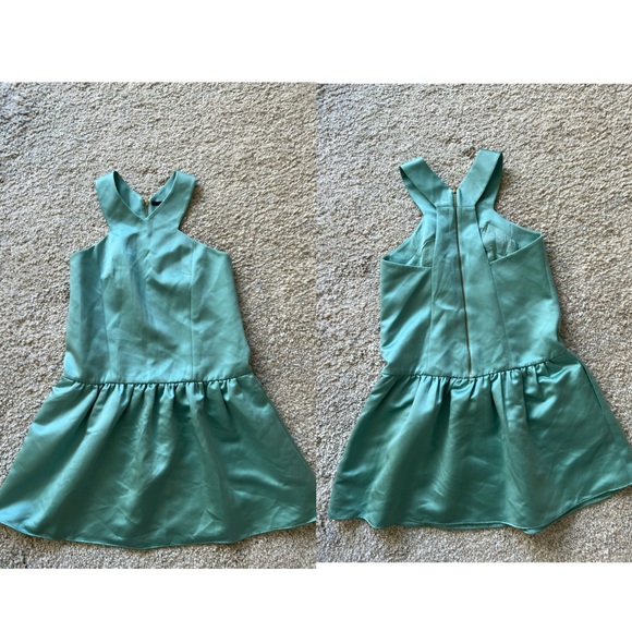 Tibi satin drop waist sleeveless racer back dress w/pockets (great for Halloween - Picture 4 of 11